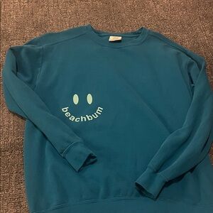 Teal beach bum crewneck